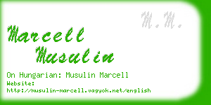 marcell musulin business card